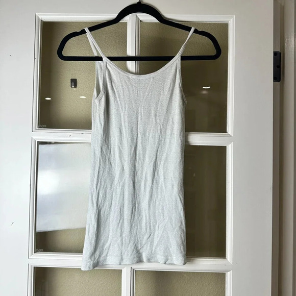 MICHAEL STARS White & Slight Shimmer Elevated Basic Tank Top - One Size - Picture 4 of 8